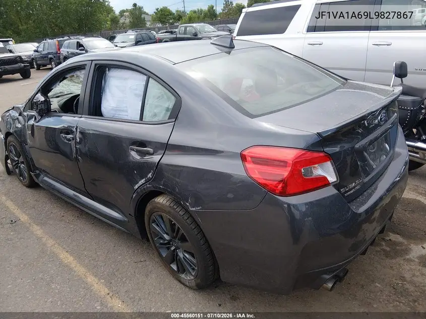 2020 Subaru Wrx VIN: JF1VA1A69L9827867 Lot: 45560151