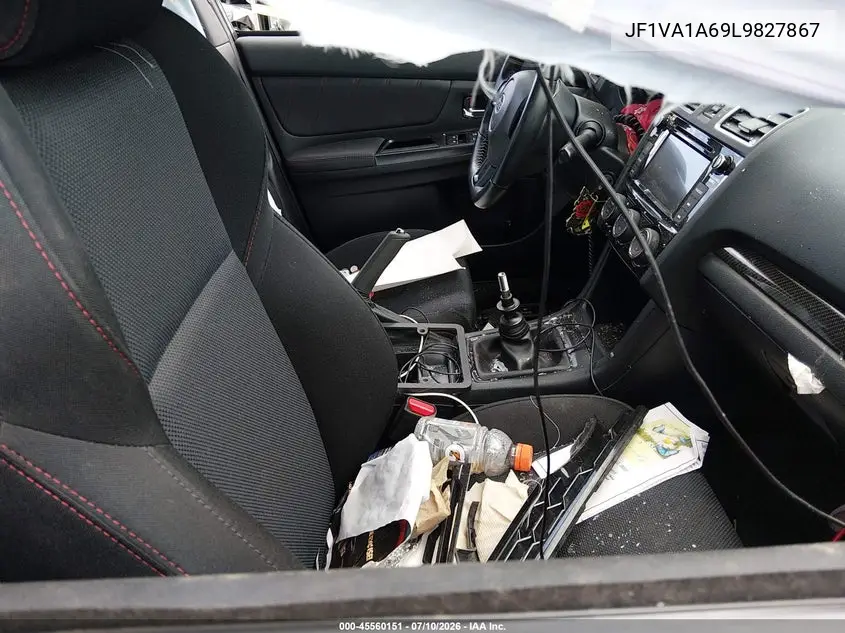 2020 Subaru Wrx VIN: JF1VA1A69L9827867 Lot: 45560151