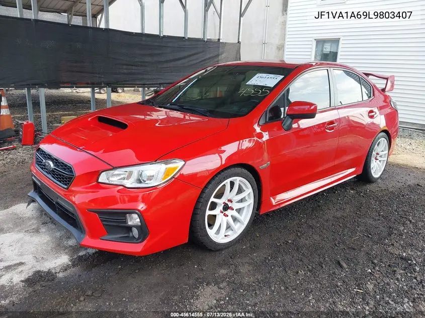 2020 Subaru Wrx VIN: JF1VA1A69L9803407 Lot: 45614555