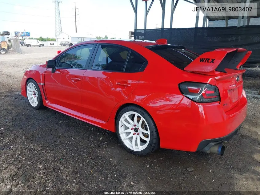 2020 Subaru Wrx VIN: JF1VA1A69L9803407 Lot: 45614555