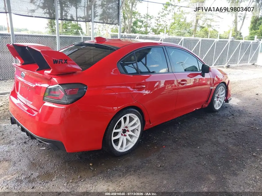 2020 Subaru Wrx VIN: JF1VA1A69L9803407 Lot: 45614555