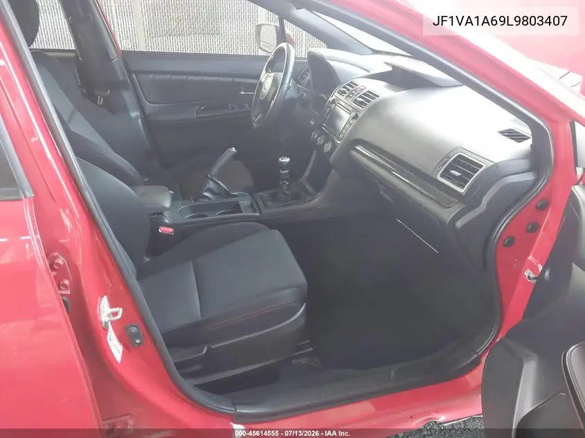 2020 Subaru Wrx VIN: JF1VA1A69L9803407 Lot: 45614555