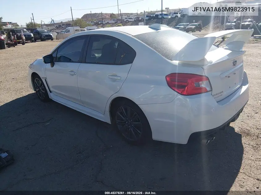 2021 Subaru Wrx VIN: JF1VA1A65M9823915 Lot: 45378261