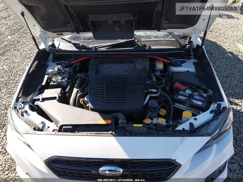 2021 Subaru Wrx Limited VIN: JF1VA1P64M8805063 Lot: 45618011