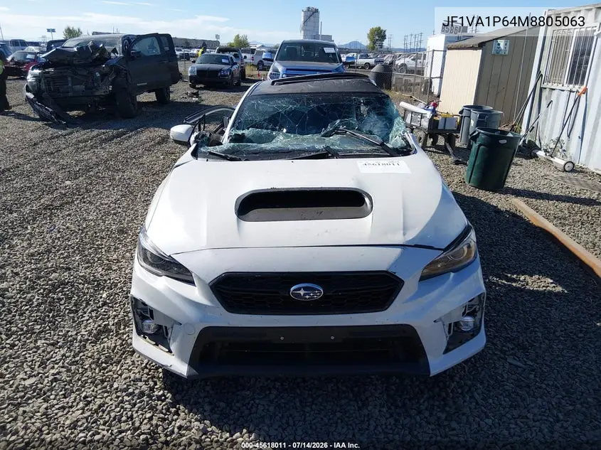 2021 Subaru Wrx Limited VIN: JF1VA1P64M8805063 Lot: 45618011