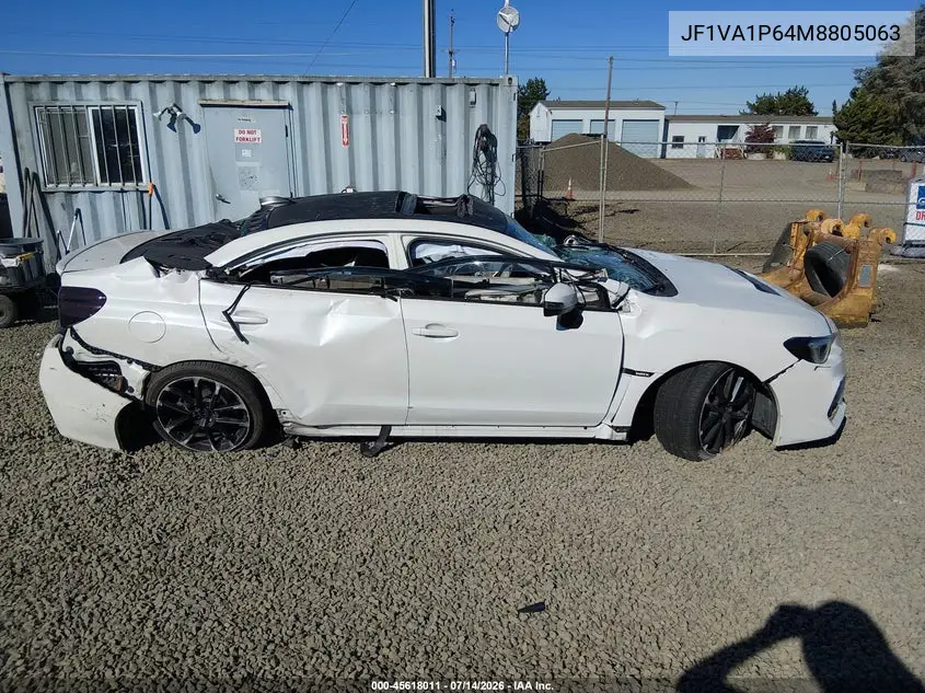 2021 Subaru Wrx Limited VIN: JF1VA1P64M8805063 Lot: 45618011