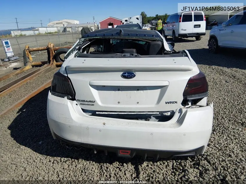 2021 Subaru Wrx Limited VIN: JF1VA1P64M8805063 Lot: 45618011