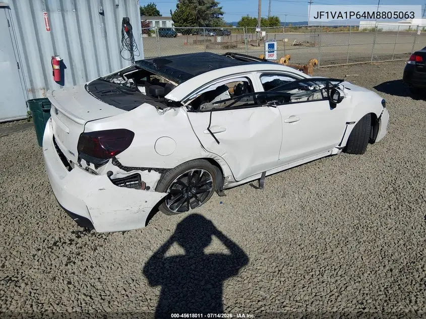 2021 Subaru Wrx Limited VIN: JF1VA1P64M8805063 Lot: 45618011