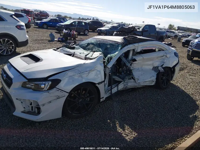 2021 Subaru Wrx Limited VIN: JF1VA1P64M8805063 Lot: 45618011