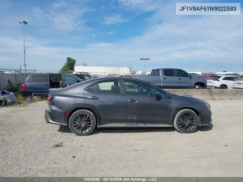 2022 Subaru Wrx Premium VIN: JF1VBAF61N9022583 Lot: 12635292