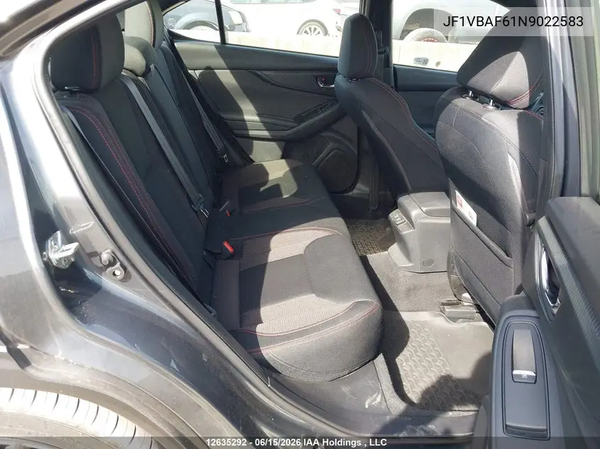 2022 Subaru Wrx Premium VIN: JF1VBAF61N9022583 Lot: 12635292