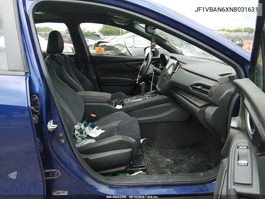 2022 Subaru Wrx Limited VIN: JF1VBAN6XN8031631 Lot: 45422208