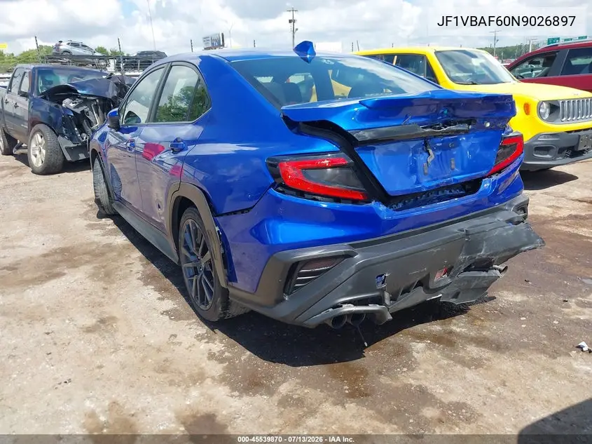 2022 Subaru Wrx Premium VIN: JF1VBAF60N9026897 Lot: 45539870