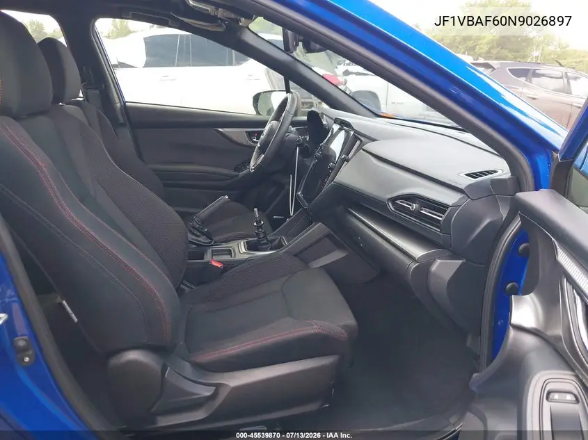 2022 Subaru Wrx Premium VIN: JF1VBAF60N9026897 Lot: 45539870