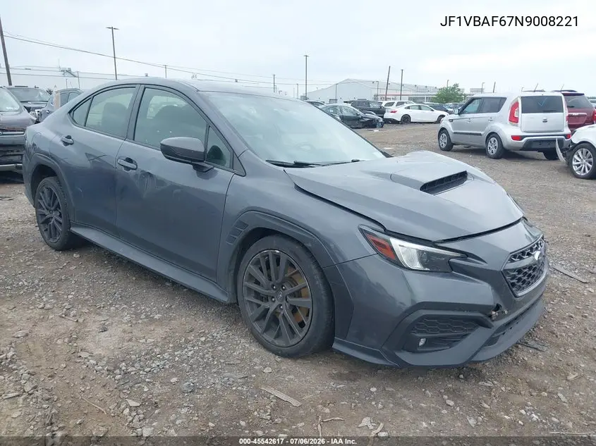 2022 Subaru Wrx Premium VIN: JF1VBAF67N9008221 Lot: 45542617