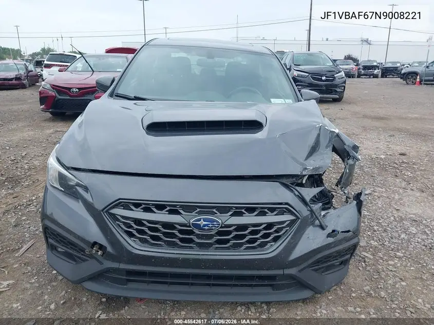 2022 Subaru Wrx Premium VIN: JF1VBAF67N9008221 Lot: 45542617