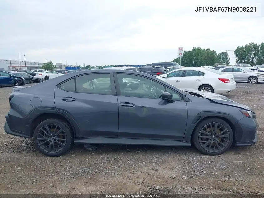 2022 Subaru Wrx Premium VIN: JF1VBAF67N9008221 Lot: 45542617