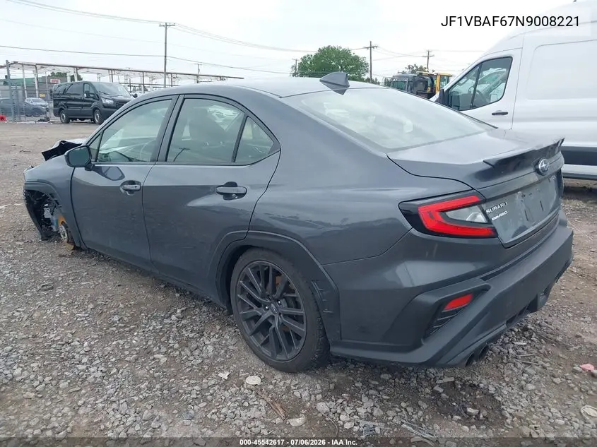 2022 Subaru Wrx Premium VIN: JF1VBAF67N9008221 Lot: 45542617