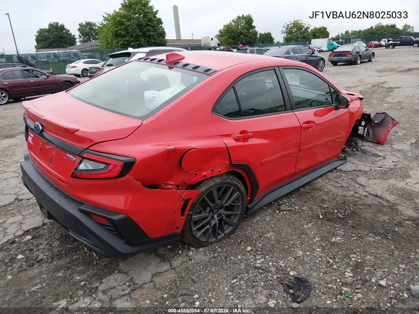 2022 Subaru Wrx Gt VIN: JF1VBAU62N8025033 Lot: 45552054