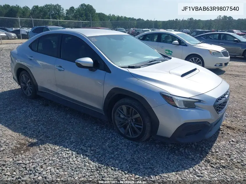 2024 Subaru Wrx VIN: JF1VBAB63R9807540 Lot: 45471981