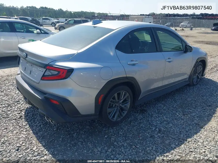 2024 Subaru Wrx VIN: JF1VBAB63R9807540 Lot: 45471981