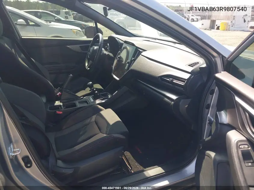 2024 Subaru Wrx VIN: JF1VBAB63R9807540 Lot: 45471981