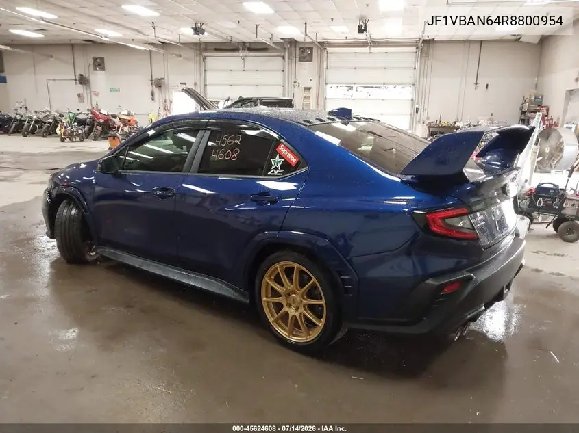 2024 Subaru Wrx Limited VIN: JF1VBAN64R8800954 Lot: 45624608