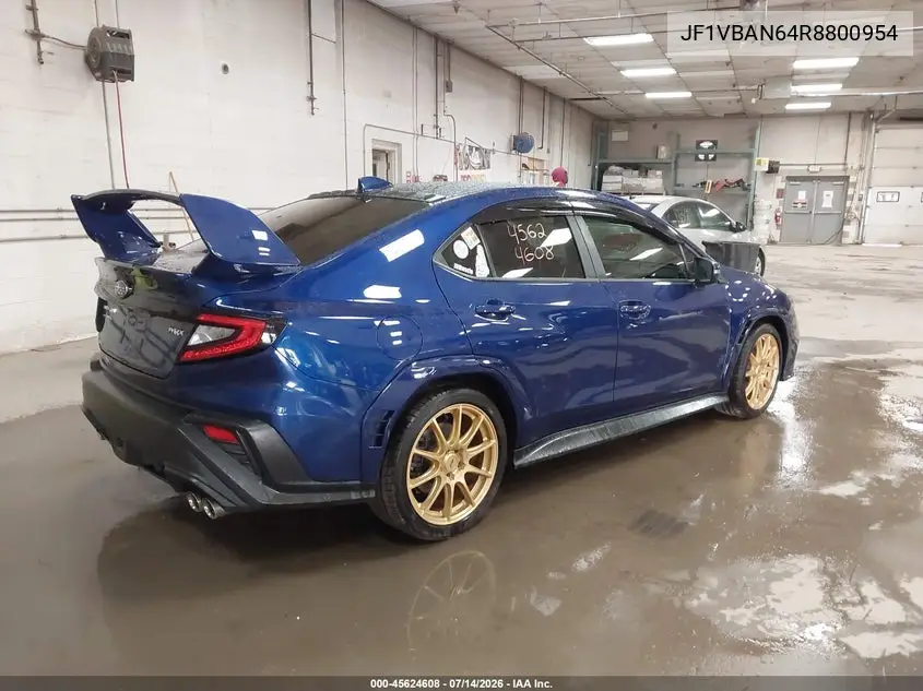 2024 Subaru Wrx Limited VIN: JF1VBAN64R8800954 Lot: 45624608