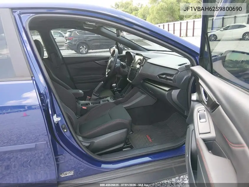 2025 Subaru Wrx Premium VIN: JF1VBAH62S9800690 Lot: 45526825