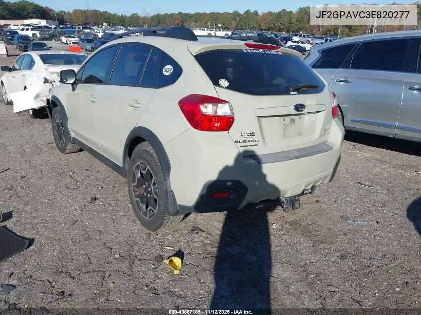 JF2GPAVC3E8202778 2014 Subaru Xv Crosstrek 2.0 Premium