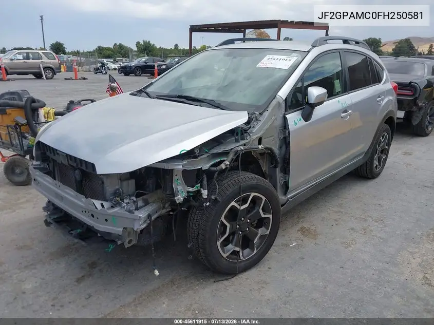 2015 Subaru Xv Crosstrek 2.0I Limited VIN: JF2GPAMC0FH250581 Lot: 45611915