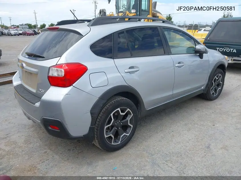 2015 Subaru Xv Crosstrek 2.0I Limited VIN: JF2GPAMC0FH250581 Lot: 45611915