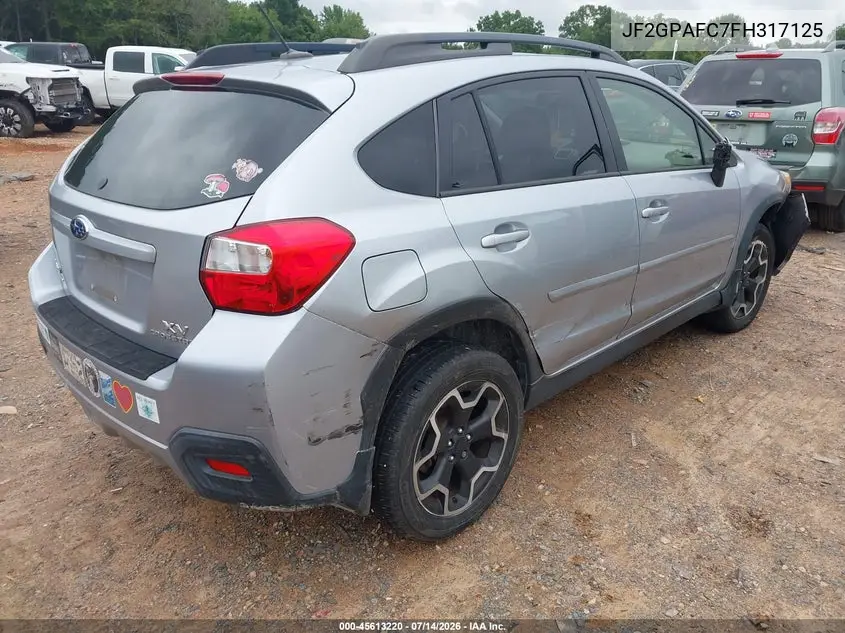 2015 Subaru Xv Crosstrek 2.0I Premium VIN: JF2GPAFC7FH317125 Lot: 45613220