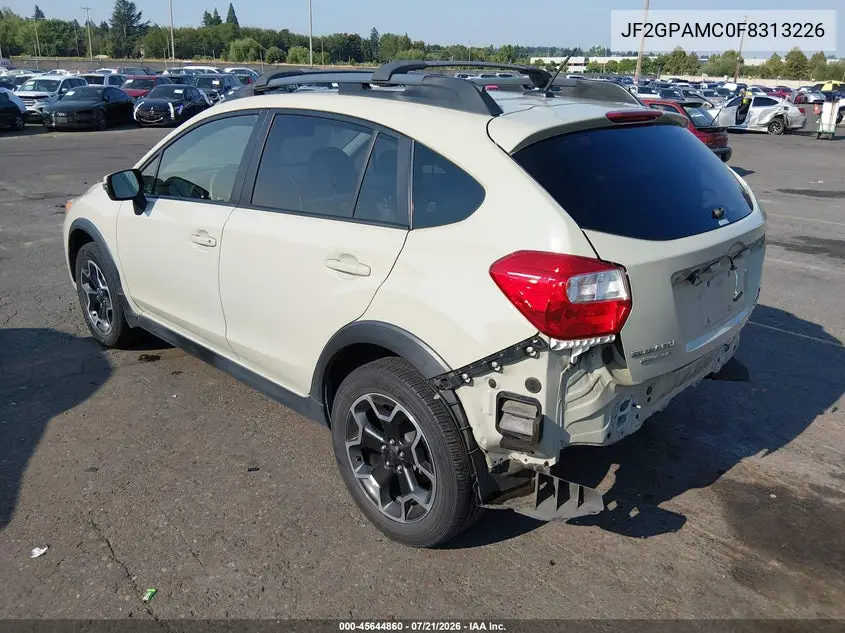 2015 Subaru Xv Crosstrek 2.0I Limited VIN: JF2GPAMC0F8313226 Lot: 45644860