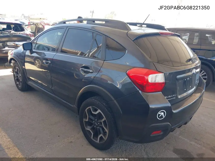 2016 Subaru Crosstrek 2.0I Premium VIN: JF2GPABC6G8221350 Lot: 45621090