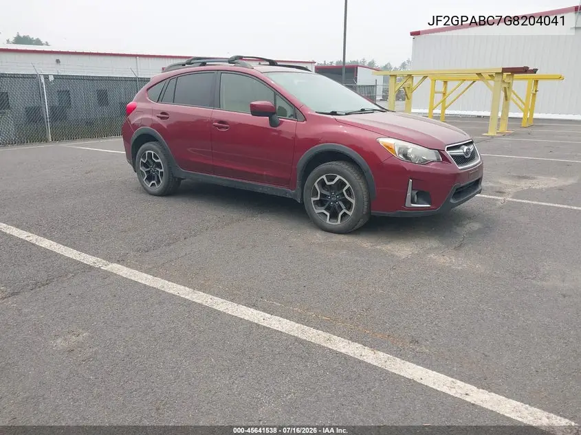 2016 Subaru Crosstrek 2.0I Premium VIN: JF2GPABC7G8204041 Lot: 45641538