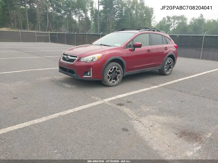 2016 Subaru Crosstrek 2.0I Premium VIN: JF2GPABC7G8204041 Lot: 45641538