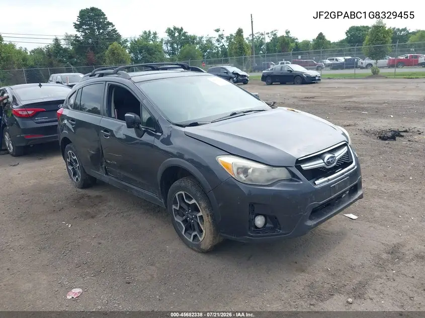 2016 Subaru Crosstrek 2.0I Premium VIN: JF2GPABC1G8329455 Lot: 45682338