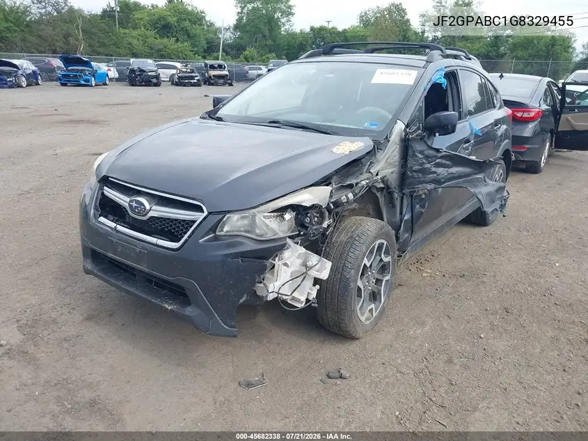 2016 Subaru Crosstrek 2.0I Premium VIN: JF2GPABC1G8329455 Lot: 45682338