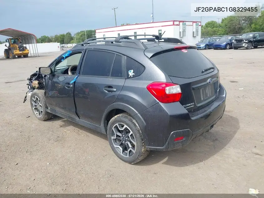2016 Subaru Crosstrek 2.0I Premium VIN: JF2GPABC1G8329455 Lot: 45682338