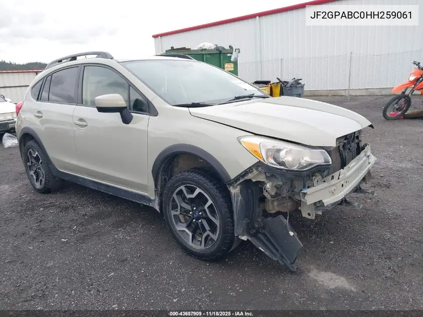 JF2GPABC0HH259061 2017 Subaru Crosstrek 2.0I Premium