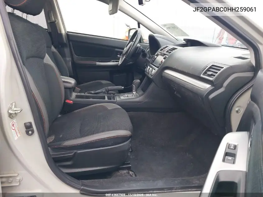 JF2GPABC0HH259061 2017 Subaru Crosstrek 2.0I Premium