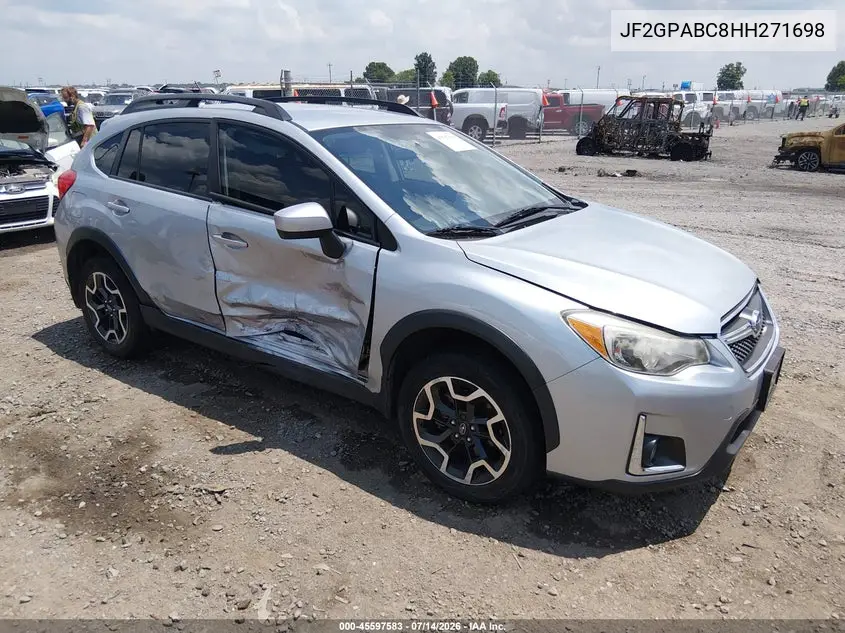 2017 Subaru Crosstrek 2.0I Premium VIN: JF2GPABC8HH271698 Lot: 45597583