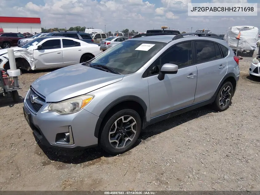 2017 Subaru Crosstrek 2.0I Premium VIN: JF2GPABC8HH271698 Lot: 45597583