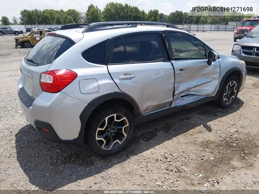 2017 Subaru Crosstrek 2.0I Premium VIN: JF2GPABC8HH271698 Lot: 45597583