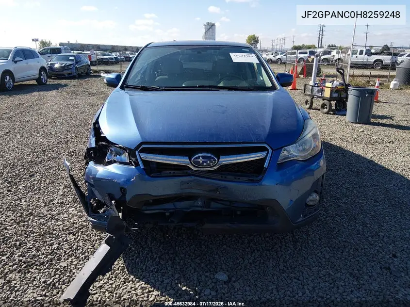 2017 Subaru Crosstrek 2.0I Limited VIN: JF2GPANC0H8259248 Lot: 45632984