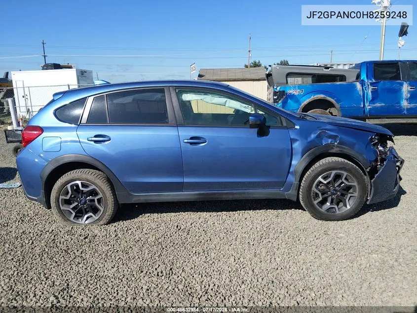 2017 Subaru Crosstrek 2.0I Limited VIN: JF2GPANC0H8259248 Lot: 45632984