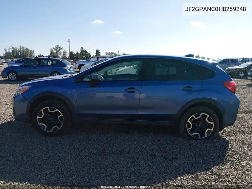 2017 Subaru Crosstrek 2.0I Limited VIN: JF2GPANC0H8259248 Lot: 45632984