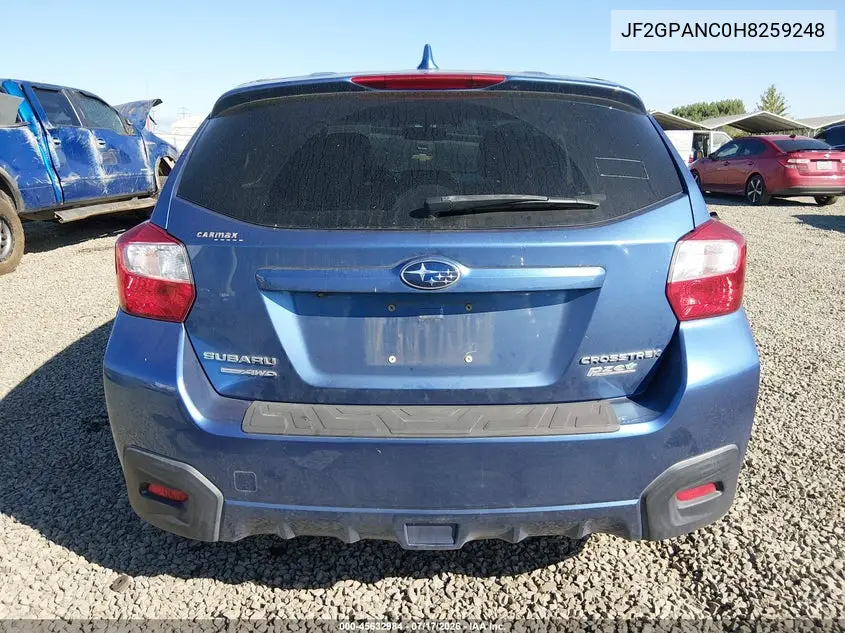 2017 Subaru Crosstrek 2.0I Limited VIN: JF2GPANC0H8259248 Lot: 45632984