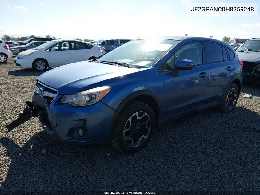 2017 Subaru Crosstrek 2.0I Limited VIN: JF2GPANC0H8259248 Lot: 45632984